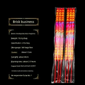 Buddha Tütsü Çubukları - Geliştirilmiş Kalın Renkli Bing Bing Xiang 1 Paket (3 adet) - 1