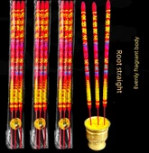 Buddha Tütsü Çubukları - Geliştirilmiş Kalın Renkli Bing Bing Xiang 1 Paket (3 adet) - 8