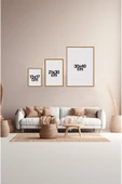 kutuTR Dekorize Mdf Tablo Seti 3 Parça 3 Mm - Salon Oturma Odası Için Bohem Duvar Dekoru 3045 - 3