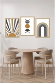 kutuTR Dekorize Mdf Tablo Seti 3 Parça 3 Mm - Salon Oturma Odası Için Bohem Duvar Dekoru 3041 - 2