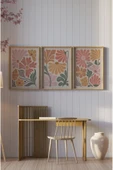 kutuTR Ahşap Çerçeveli Mdf Tablo Seti Salon Ve Oturma Odası İçin ÇT3005 - 2