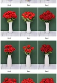 Yapay Gül Buketi - 10 Kırmızı İpek Gülü + 3 Beyaz Gypsophila - 12