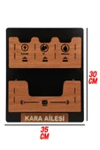 kutuTR Apartman Ortak Fatura & Posta Kutusu Ahşap - Siyah Ceviz - 4