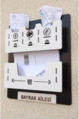 kutuTR Apartman Ortak Fatura & Posta Kutusu Ahşap - Siyah Beyaz - 2