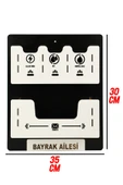 kutuTR Apartman Ortak Fatura & Posta Kutusu Ahşap - Siyah Beyaz - 3