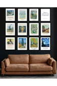 kutuTR Dekorize Mdf Tablo Seti 12 Parça 3 Mm - Van Gogh Salon Oturma Yatak Odası Için Duvar Dekoru - 2