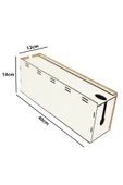 kutuTR Kablo Kutusu 40x12x14 Cm Kablo Priz Düzenleyici Organizer Beyaz Demonte - 1