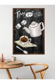 kutuTR Dekorize Mdf Tablo - Time For Tea - Çay Zamanı - Duvar Dekoru - 1