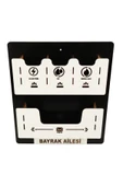 kutuTR Apartman Ortak Fatura & Posta Kutusu Ahşap - Siyah Beyaz - 4