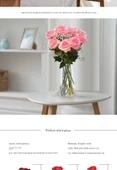 Yapay Gül Buketi - 10 Kırmızı İpek Gülü + 3 Beyaz Gypsophila - 8