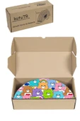 kutuTR Ahşap Vip Mini Animals Gökkuşağı Cetvelli Masaüstü Kalemlik Organizer Montajlı Kutulu - 8