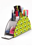kutuTR Ahşap Vip Mini Animals Gökkuşağı Cetvelli Masaüstü Kalemlik Organizer Montajlı Kutulu - 1