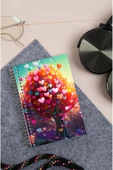 kutuTR Kalp Ağacı Ahşap Mdf Kapaklı 80 Yaprak Çizgili 10x14 Vip Modelist Defter 80gr/m2 A601 - 5