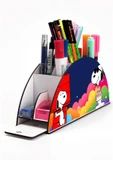 Notpa Ahşap Vip Snopy Joe Cool Gökkuşağı Cetvelli Masaüstü Kalemlik Çocuklar Için Organizer Vip49 thumbnail 1