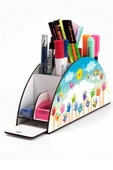 Notpa Ahşap Vip Renkli Eller Gökkuşağı Cetvelli Masaüstü Kalemlik Çocuklar Için Organizer Vip115 thumbnail 2