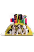Notpa Ahşap Vip Yavru Köpekler Gökkuşağı Cetvelli Masaüstü Kalemlik Organizer Vip129 thumbnail 1