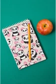 kutuTR Panda Ahşap Mdf Kapaklı 80 Yaprak Çizgili 14x21 Vip Bloknot 70gr/m2 Ç-OB10 thumbnail 3