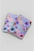kutuTR Pembe Çiçek Desenli Ahşap Mdf Kapaklı 80 Yaprak Çizgili 10x14 Vip Modelist Defter 80gr/m2 Ç-A603 thumbnail 7