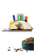 Notpa Ahşap Kedi Gökkuşağı Cetvelli Masaüstü Kalemlik Kutu Çocuklar Için Organizer Gk123 thumbnail 1