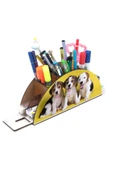 Notpa Ahşap Yavru Köpekler Gökkuşağı Cetvelli Masaüstü Kalemlik Kutu Çocuklar Için Organizer Gk129 thumbnail 4