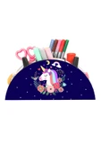 Notpa Ahşap Vip Gece Unicorn Gökkuşağı Cetvelli Masaüstü Kalemlik Çocuklar Için Organizer Vip93 thumbnail 1