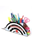Notpa Ahşap Siyah Beyaz Gökkuşağı Cetvelli Masaüstü Kalemlik Kutu Çocuklar Için Organizer Gk111 thumbnail 3