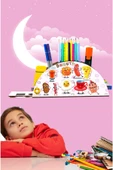 Notpa Ahşap Donutlar Gökkuşağı Cetvelli Masaüstü Kalemlik Kutu Çocuklar Için Organizer Gk67 thumbnail 1