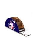 Notpa Ahşap Gece Unicorn Gökkuşağı Cetvelli Masaüstü Kalemlik Kutu Çocuklar Için Organizer Gk93 thumbnail 5