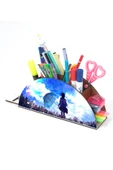 Notpa Ahşap Yağmurlu Anime Gökkuşağı Cetvelli Masaüstü Kalemlik Kutu Çocuklar Için Organizer Gk61 thumbnail 4
