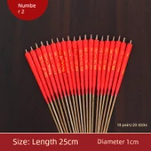 Ata Yadigarı Kağıt Külçe Mum Seti - Mum [Caiding Xingwang-Altın Mum] No. 2 (22cm, 10 Çift) - 1