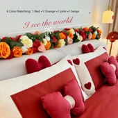 Yapay Çiçek Sarmaşığı - Mavi (2 Metre) - 8