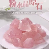 Kristal Cam Aromaterapi Saklama Kavanozu - Doğal Pembe Kristal 2-4cm 100g - 1