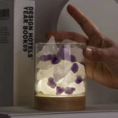 Kristal Cam Aromaterapi Saklama Kavanozu - Doğal Pembe Kristal 2-4cm 100g - 4