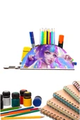 Notpa Ahşap Zafer Anime Kızı Gökkuşağı Cetvelli Masaüstü Kalemlik Kutu Çocuklar Için Organizer Gk60 thumbnail 2