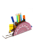 Notpa Ahşap Çini Desenligökkuşağı Cetvelli Masaüstü Kalemlik Kutu Çocuklar Için Organizer Gk21 thumbnail 2