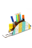 Notpa Ahşap Kırtasiye Ikon Gökkuşağı Cetvelli Masaüstü Kalemlik Kutu Çocuklar Için Organizer Gk114 thumbnail 4
