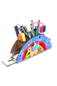 Notpa Ahşap Kanatlı At Unicorn Gökkuşağı Cetvelli Masaüstü Kalemlik Kutu Çocuklar Için Organizer Gk25 thumbnail 1