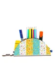 Notpa Ahşap Kırtasiye Ikon Gökkuşağı Cetvelli Masaüstü Kalemlik Kutu Çocuklar Için Organizer Gk114 thumbnail 3