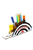 Notpa Ahşap Siyah Beyaz Gökkuşağı Cetvelli Masaüstü Kalemlik Kutu Çocuklar Için Organizer Gk111 thumbnail 4