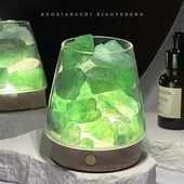 Kristal Taşlı Aroma Difüzörü Gece Lambası - Büyük Şarjlı Üç Renkli Taban (10cm) - 8