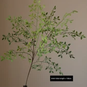 Plastik Yeşil Nandina Çiçek Aranjmanı - 1 Dal thumbnail 1