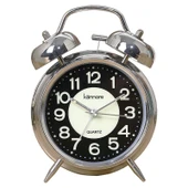 4 inç Bronz Beyaz Yüzeyli Metal Başucu Çalar Saat - Model 2 - 6