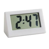 Mini Masaüstü Elektronik Saat - Beyaz Mini Saat +2 Dijital - 6