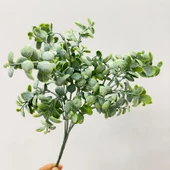 Yapay Yeşil Ev Dekoratif Okaliptüs Eğrelti Otu Yaprak Demeti - No. 1 Dal thumbnail 9