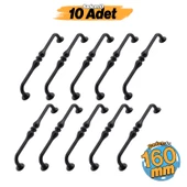 Yayık Kulp 10 ADET (160 mm 16 cm)Mobilya Mutfak Dolab Çekmece Dolap Kulpları Kapak Kulpu Kulbu Siyah - 1