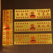 Altın Varak Amitabha Tapınak Dekorasyon Etiketi - L19 - Dikey Altı Karakter 2 - 5