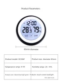 Elektronik Higrometre - THG617 - Arkadan Aydınlatmalı, Konfor ve Saat - 3