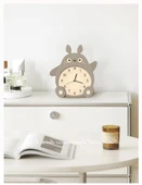 Totoro Desenli Ahşap Masa Saati - Model A - 17x19 cm - 11