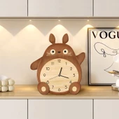 Totoro Desenli Ahşap Masa Saati - Model A - 21x24 cm - 2