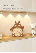 Totoro Desenli Ahşap Masa Saati - Model A - 21x24 cm - 7
